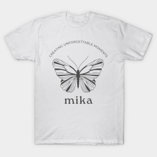 Saya memilih kupu-kupu cantik pada kaos mika T-Shirt T-Shirt